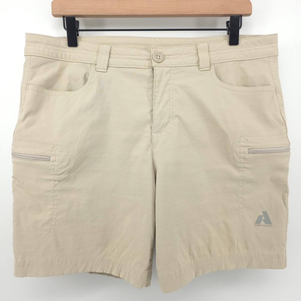 Eddie Bauer First Ascent Womens Shorts 12 Tan Hiking Cargo